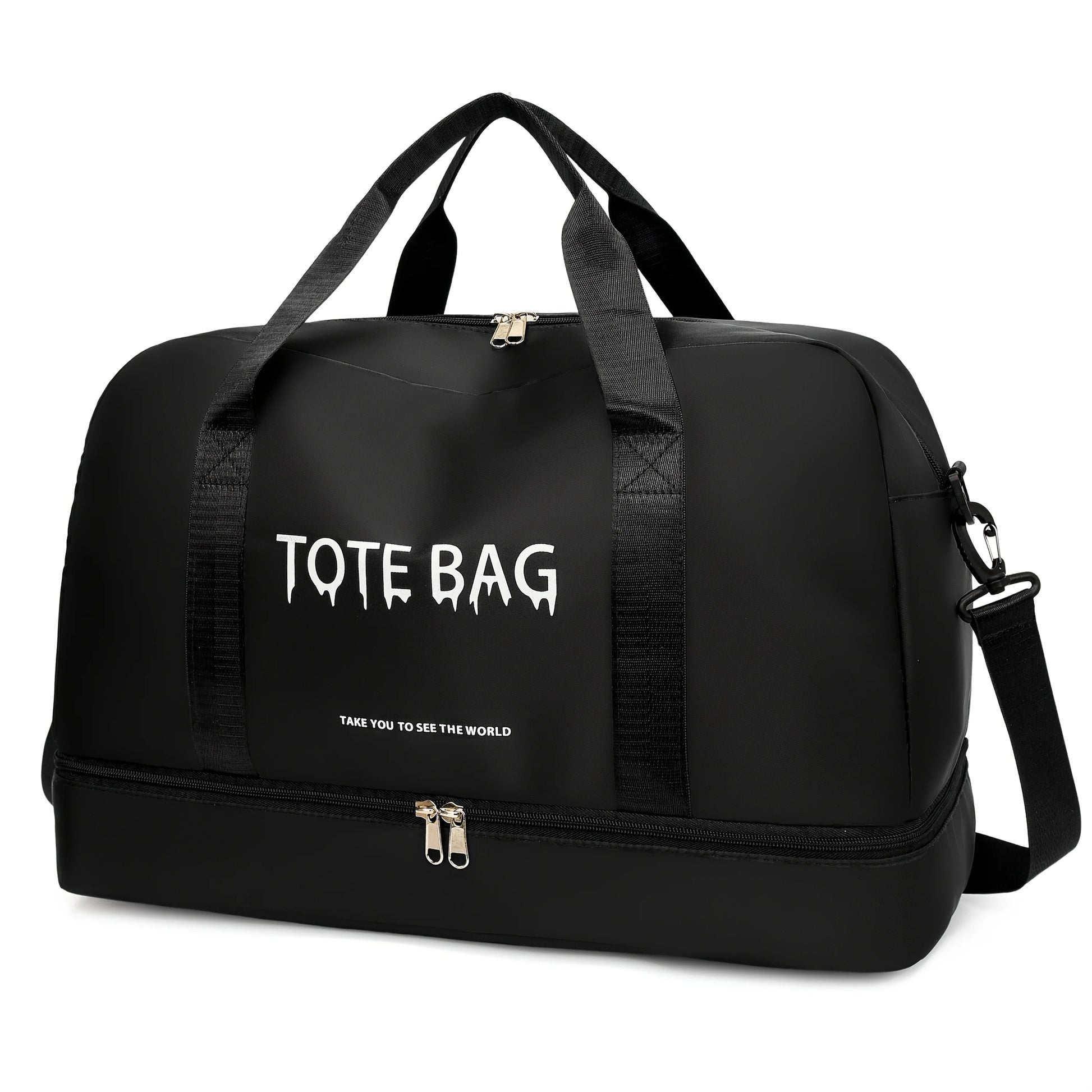 Multifunctional Large-Capacity Travel Duffle Bag with Adjustable Shoulder Strap, Durable Nylon Casual Gym Bag for Sports