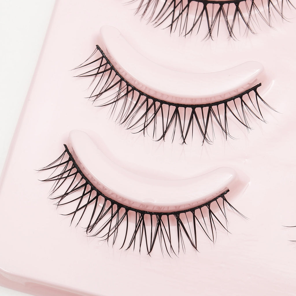New 5 Pairs Manga Lashe Soft Natural Eyelashes Thick False Eyelashes Demon Eyelashes Daily Dating Makeup Eyelashes Lashes Wispy