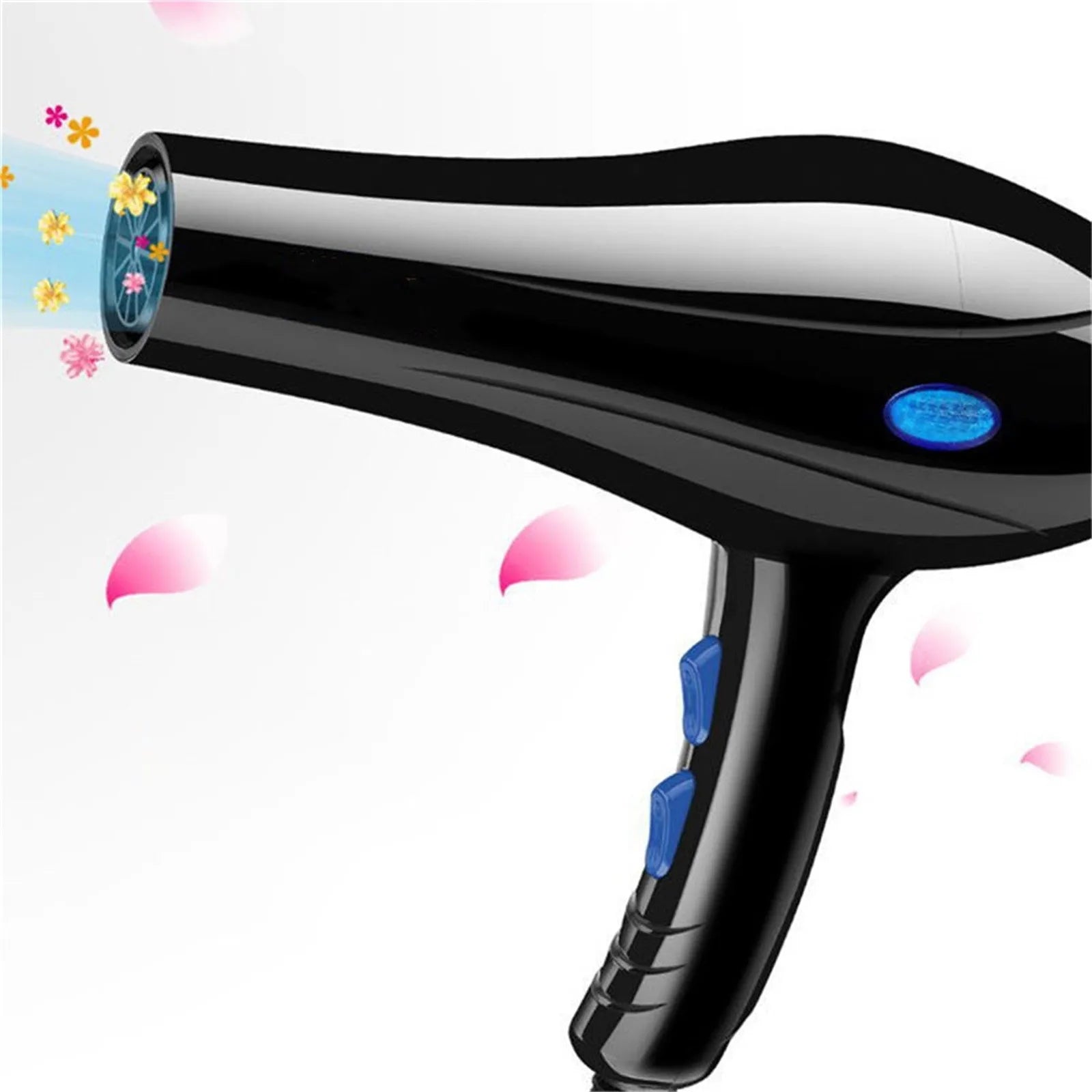 Household Hair Blow Dryer 2200W Black Heat Blower Dryer Beauty Salon Portable Hair Blow
