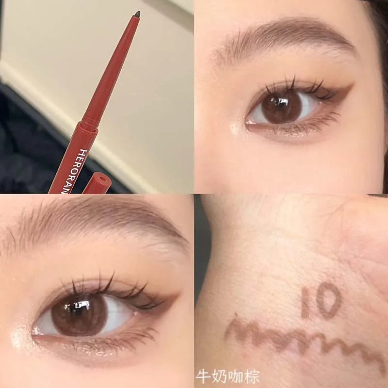 Matte Brighten Lying silkworm Eyeliner Gel Pen Waterproof Quick Drying Pink Brown Ultra fine Eye Shadow Pen Not-Smudge Makeup