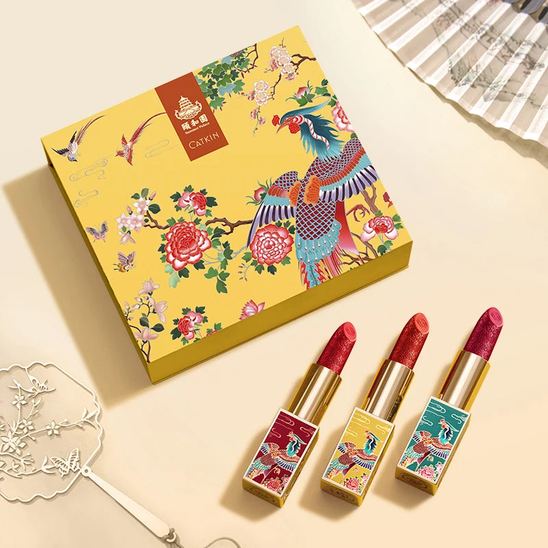CATKIN Summer Palace Lipsticks Semi-Matte Lipstick Long Lasting for 24H，Lightweight Soft and Ultra Hydrating Lipsticks