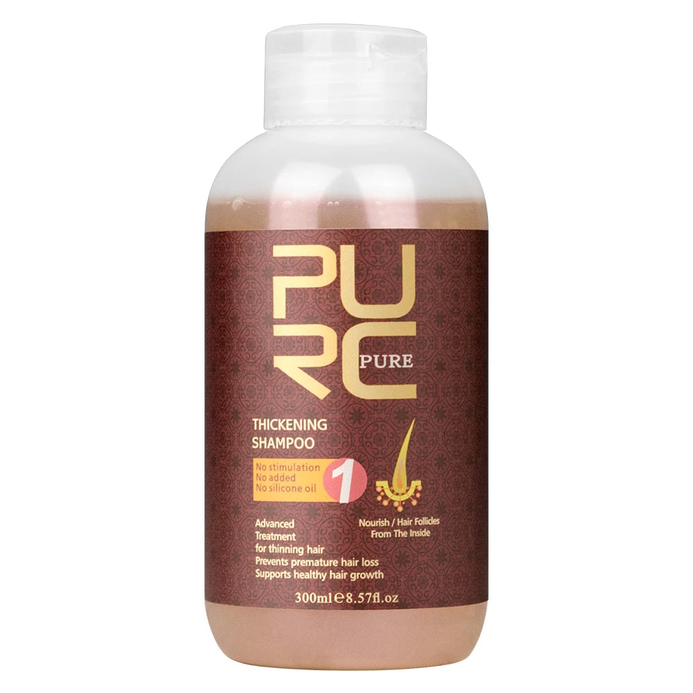 PURC Hair Shampoo Conditioner Ginger Nourishing Root Thickening Scalp Treatment Cleaning Smoothing Hair Care Products 600ml