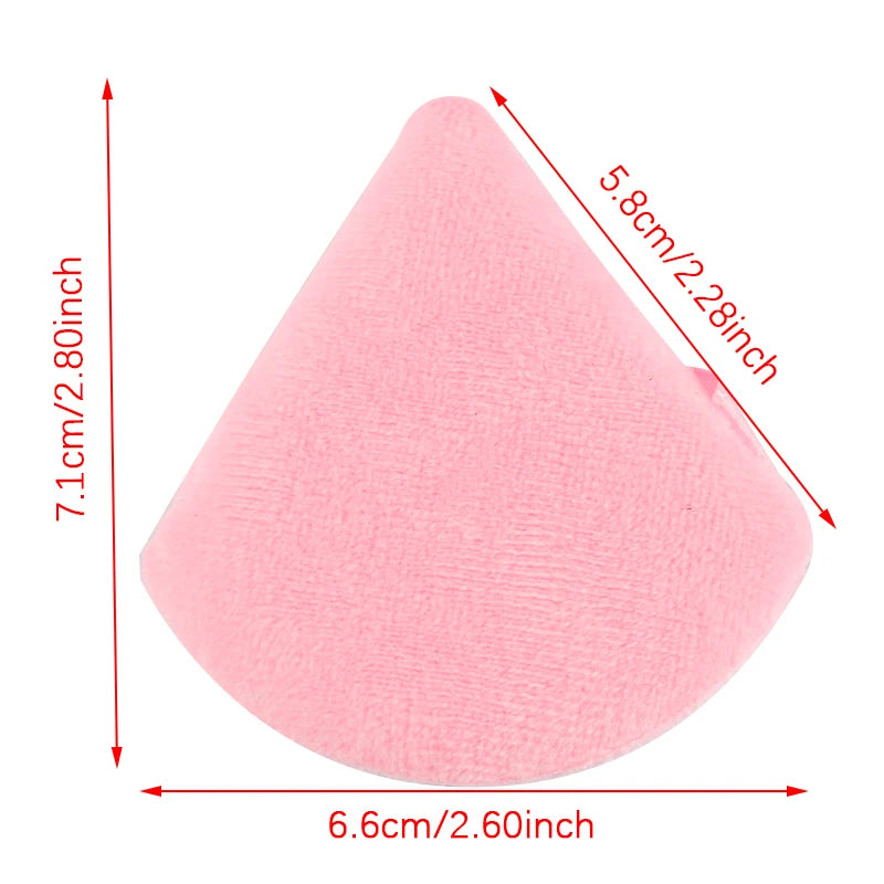 Triangle Velvet Powder Puff 1/2/3/6Pcs Face Mini Make Up Sponges Reusable Washable Cosmetic Eye Beauty Makeup Tool Accessories