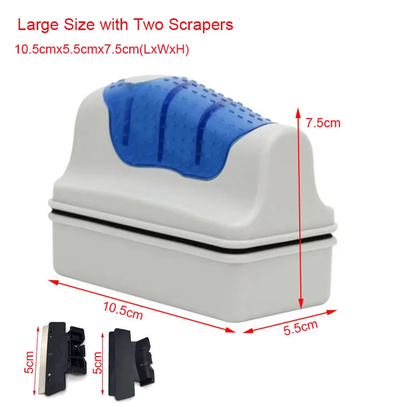 Small Size Magnetic Aquarium Fish Tank Brushes Floating Clean Glass Window Algae Scraper Cleaner Brush Aquarium Accessories