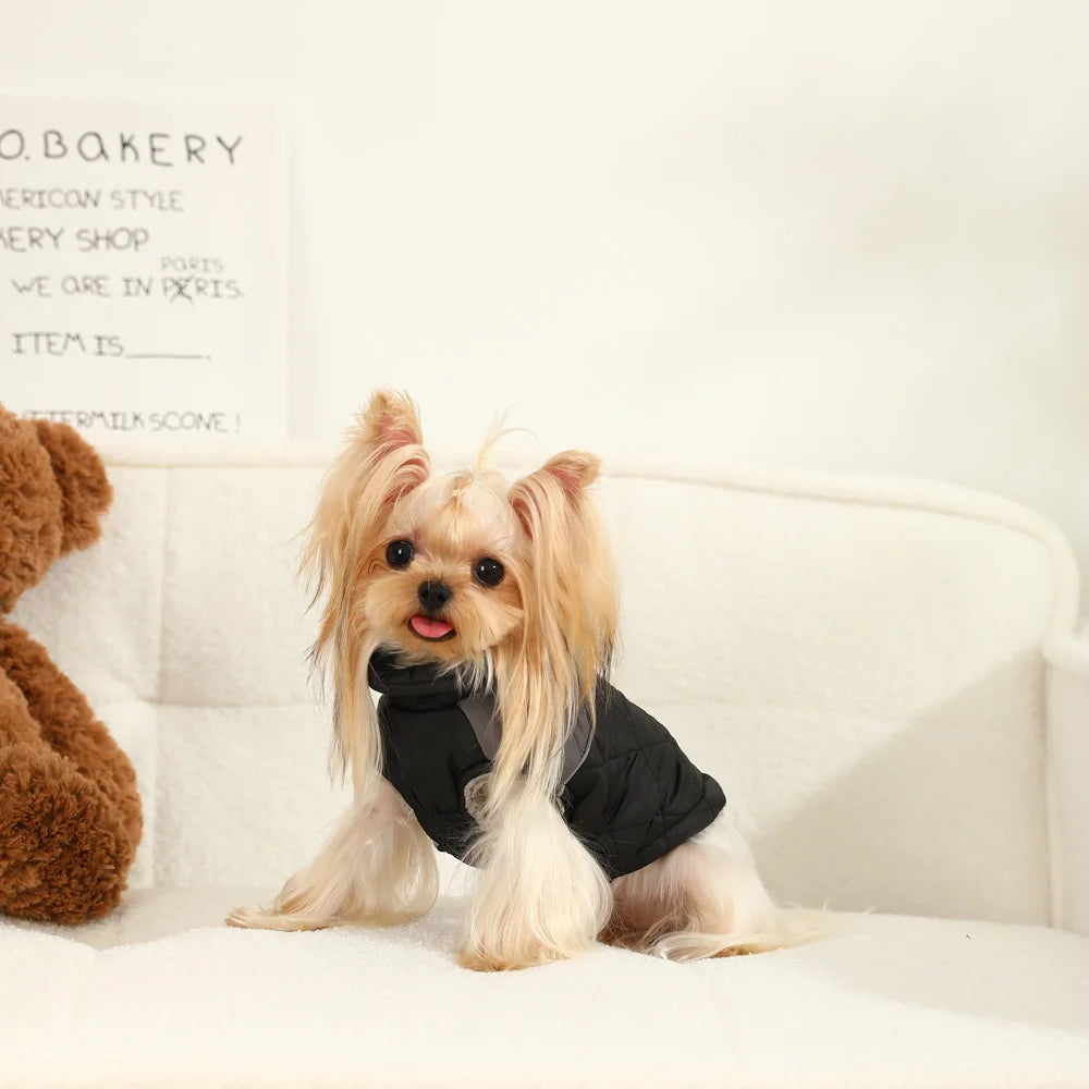 Pet Dog Clothes Coat Winter Windproof Thicken Cozy Dog Jacket Coat for Small Medium Dogs Cats Yorkshire French Bulldog Clothing