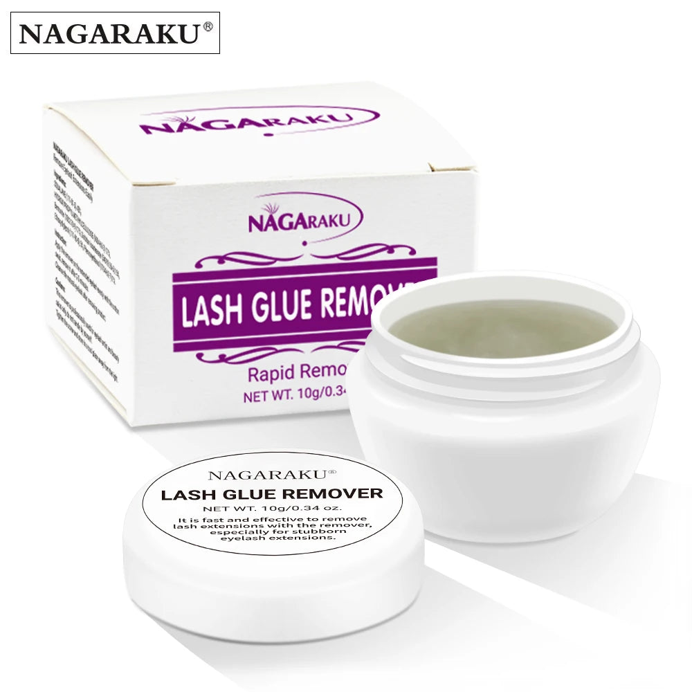 NAGARAKU Fast Remove Safe Eyelashes Glue Remover Eyelash Extension Remover Non-irritating Makeup Tool Lemon Strawberry Flavor