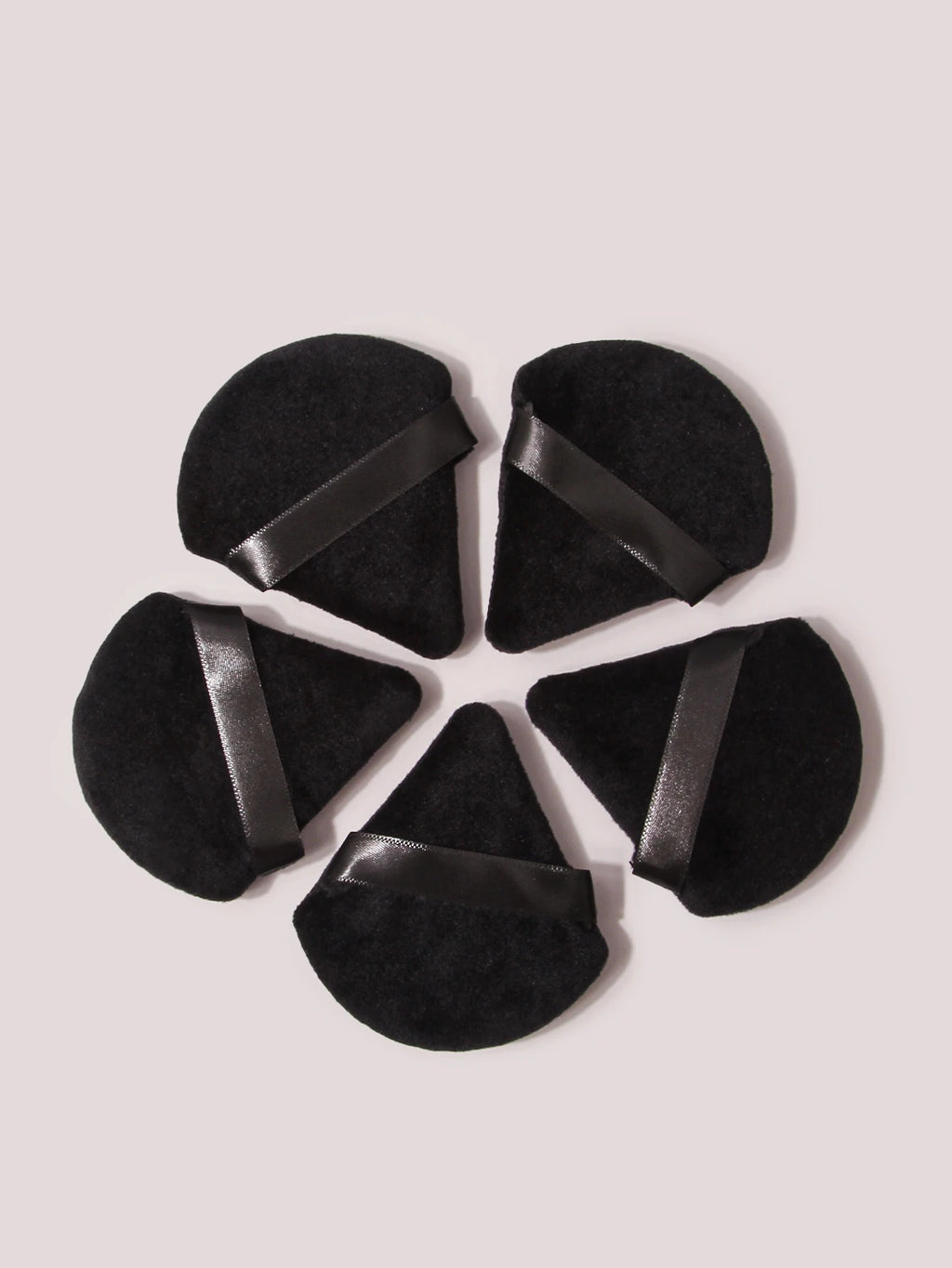 5Pcs Black Triangle Powder Puff For Loose Powder Liquid Cosmetic Soft Plush Powder Puff Makeup Foundation Puff Makeup Tool
