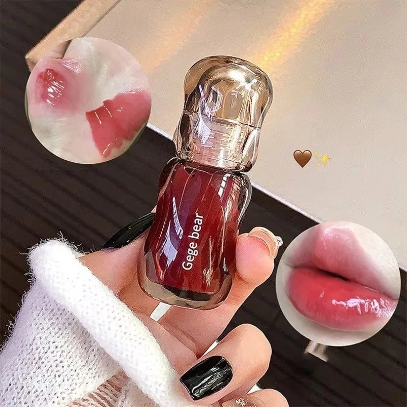 GegeBear Crystal Clear Lipgloss Hydrating Water Liquid Lipstick Light Lip Tint Plumping Non-stick Cup Lips Makeup Women Cosmetic