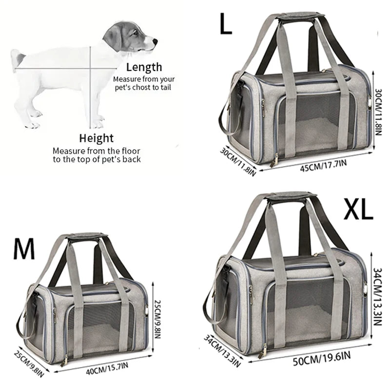 Dog Cat Carrier Bag Pet Puppy Travel Bags Breathable Mesh Small Dog Cat Dogs Outdoor Tent Carrier Outgoing Pets Bag Handbag