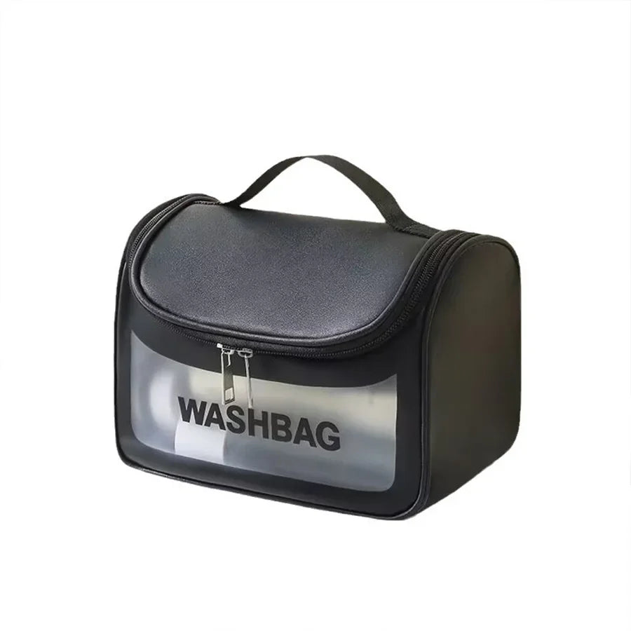 Cosmetic Bag Large Capacity PVC Waterproof Transparent Bag Outdoor Travel Wash Makeup Brush Storage Bag
