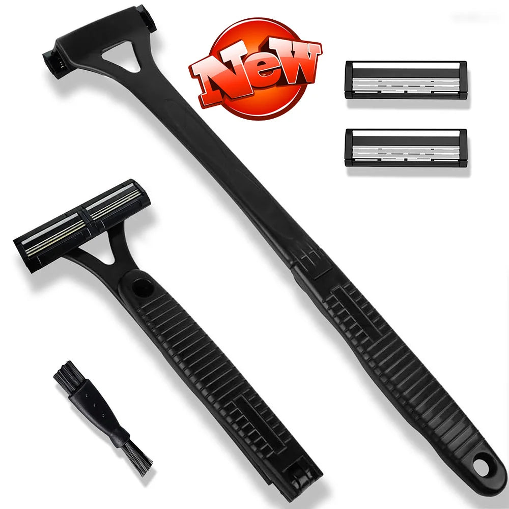 Razor Men Back Shaver Male Machine Hair Shaver Safety Long Handle Foldable Trimmer Body Leg Handle Removal Shaving Razor Tool