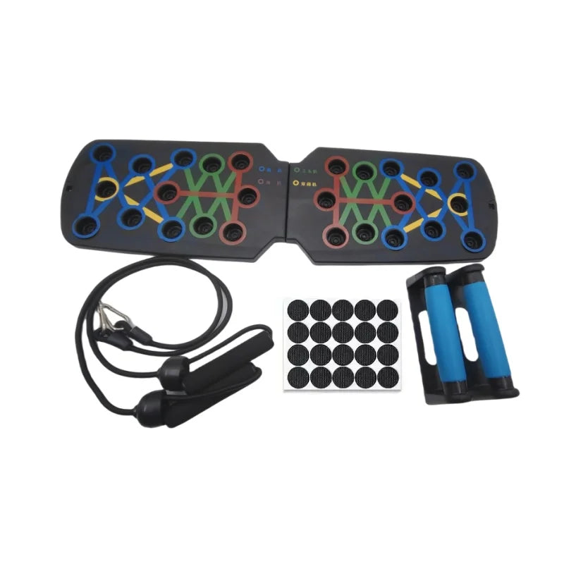 Multifunction push-up board kit with handle foldable fitness equipment for chest arm abdomen exercises Home gym training