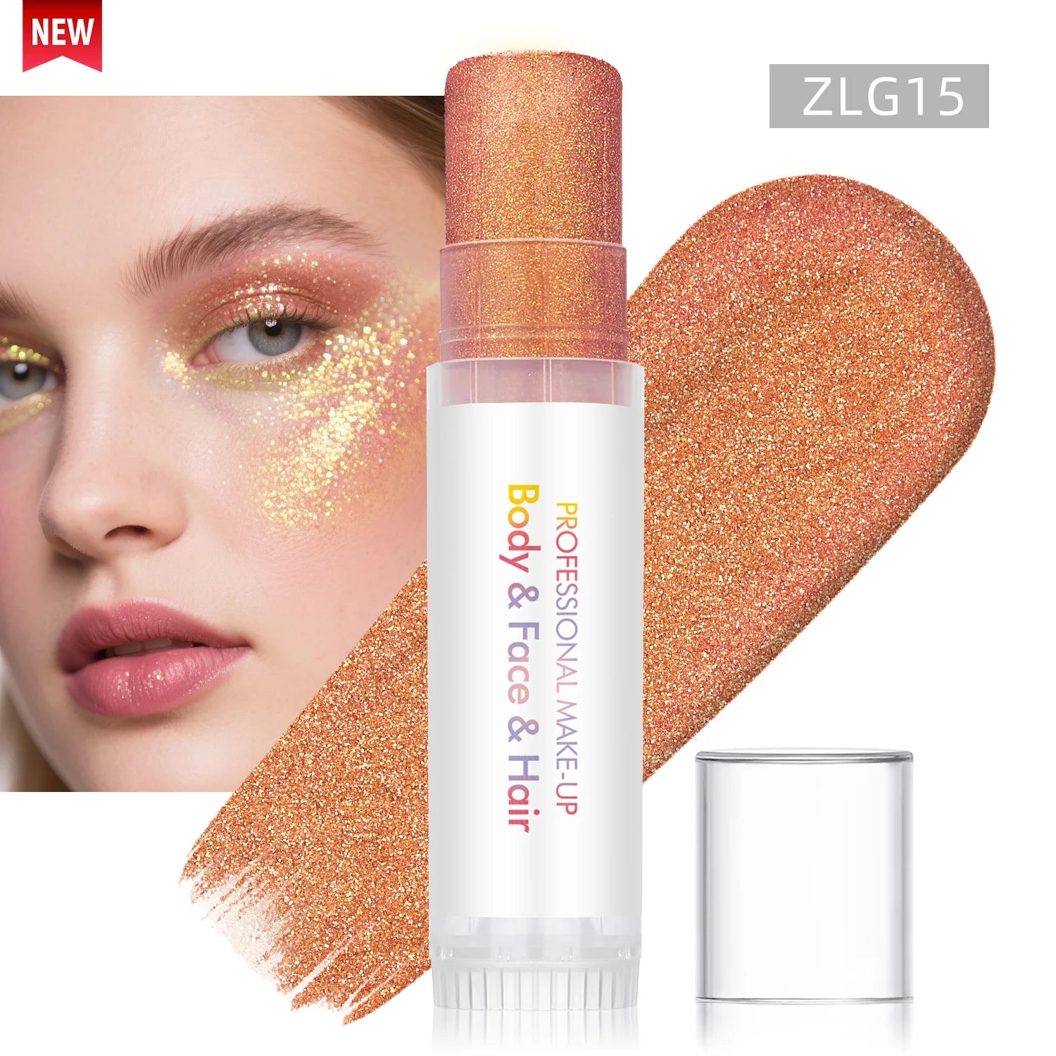 New Body Glitter Stick Face Painting Sequins Gel Mermaid Chunky Glitter Glue for Carnival Hair Body Eye shadow Makeup