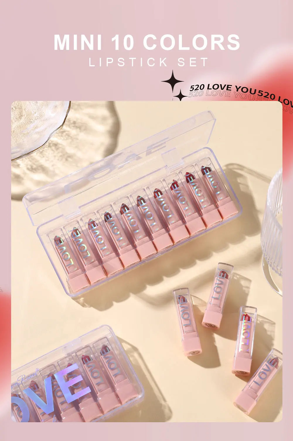 10 PCS Matte Lipstick Kit Free Shipping lip gloss Korean cosmetics LIpgloss Makeup for women Lip pencil cheap make up Beauty