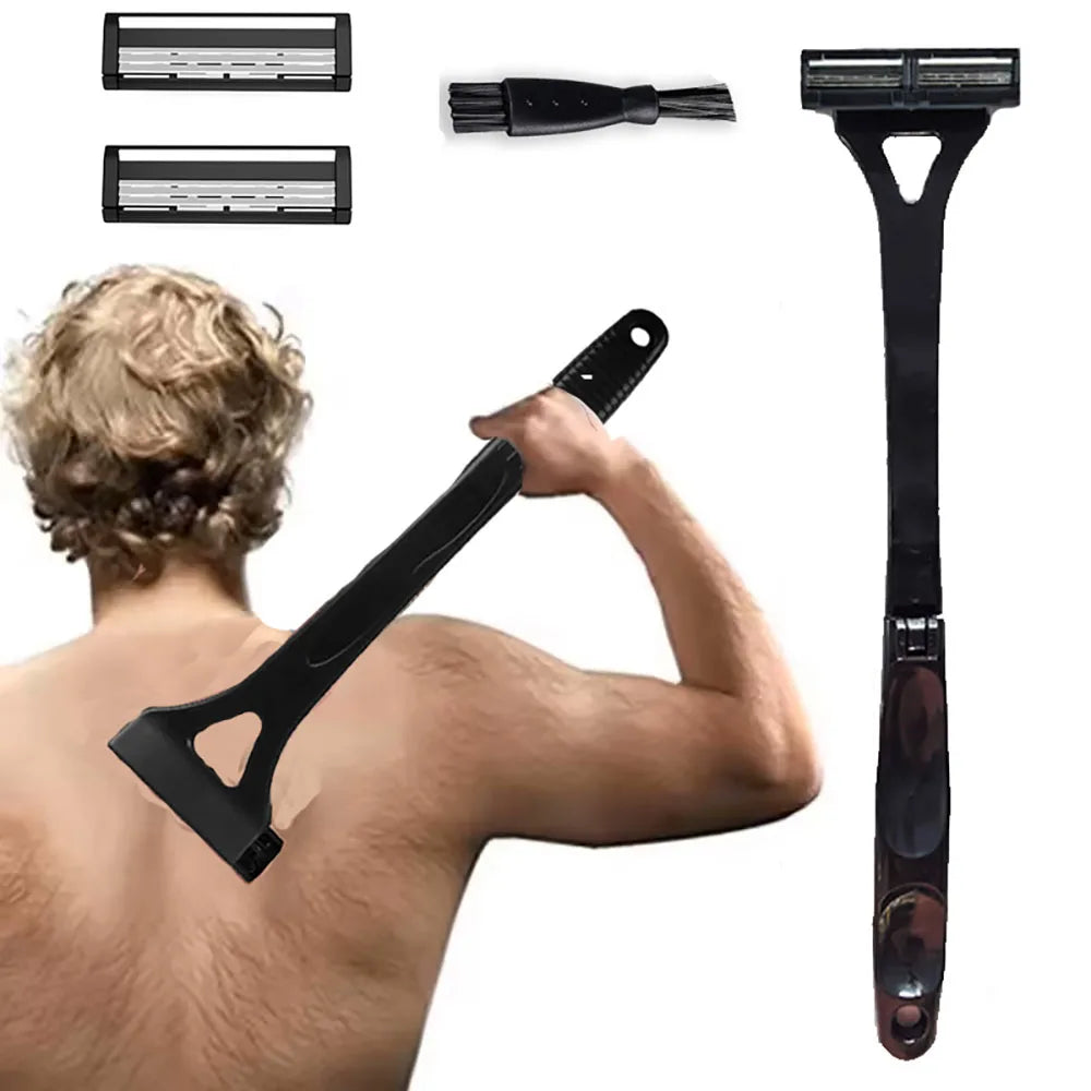 Razor Men Back Shaver Male Machine Hair Shaver Safety Long Handle Foldable Trimmer Body Leg Handle Removal Shaving Razor Tool