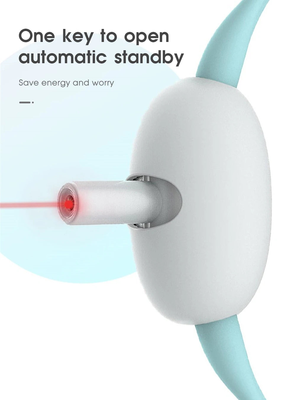 Automatic Cat Toy Smart Laser Teasing Cat Collar Electric USB Charging Kitten Amusing Toys Interactive Training Pet Items 2023