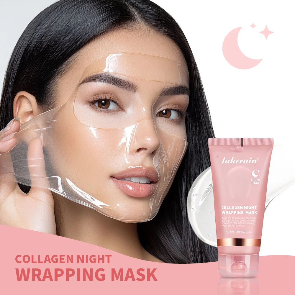 Collagen Wrapped Night Mask,Moisturizing Firming,Deeply Hydrates Reduces Skin Texture,Night Care Mask Ideal for Use Before Bed