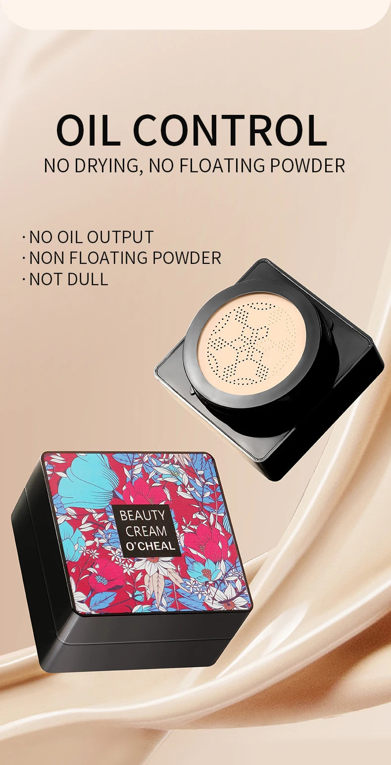 BB Cream Mushroom Head Air Cushion Powder Puff Moisturizing Brightening Foundation Concealer CC Cream Base Makeup Cosmetics