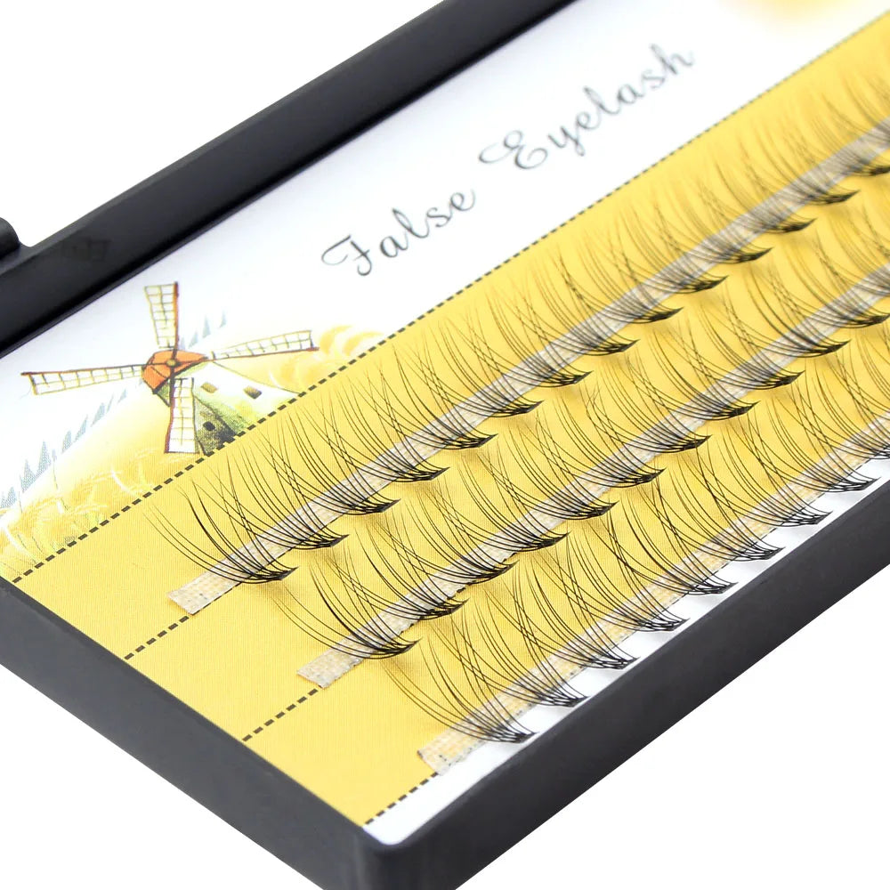 Moonlily 60Pcs Professional Makeup Eyelashes 10D False Eyelashes Mink Eyelashes Personal Eyelash Cluster Extension