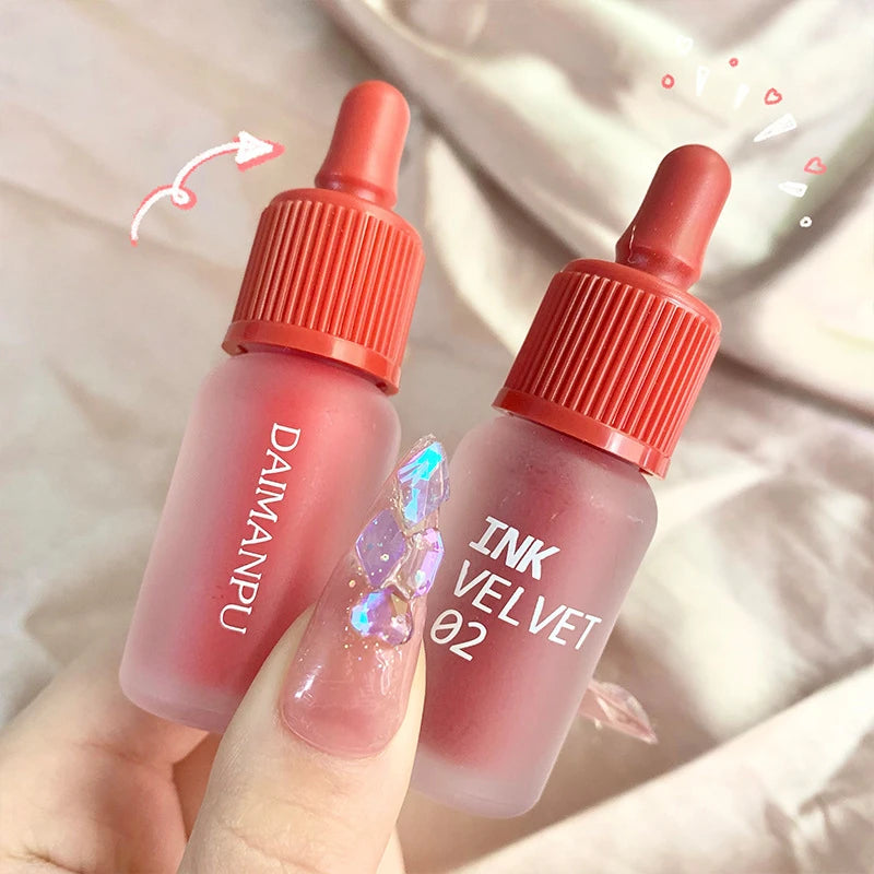Dyeing Lip Gloss Matte Makeup Moisturizer Liquid Lipstick Waterproof Long Lasting Red Velvet Lip Tint Korean Make Up Cosmetic