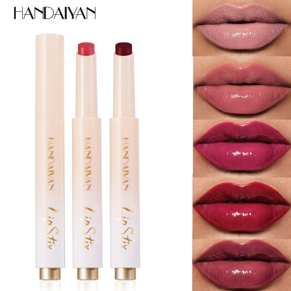 HANDAIYAN 8-color hydrating mirror color pressed lipstick pencil pearl long-lasting moisturizing hydrating lipstick pen