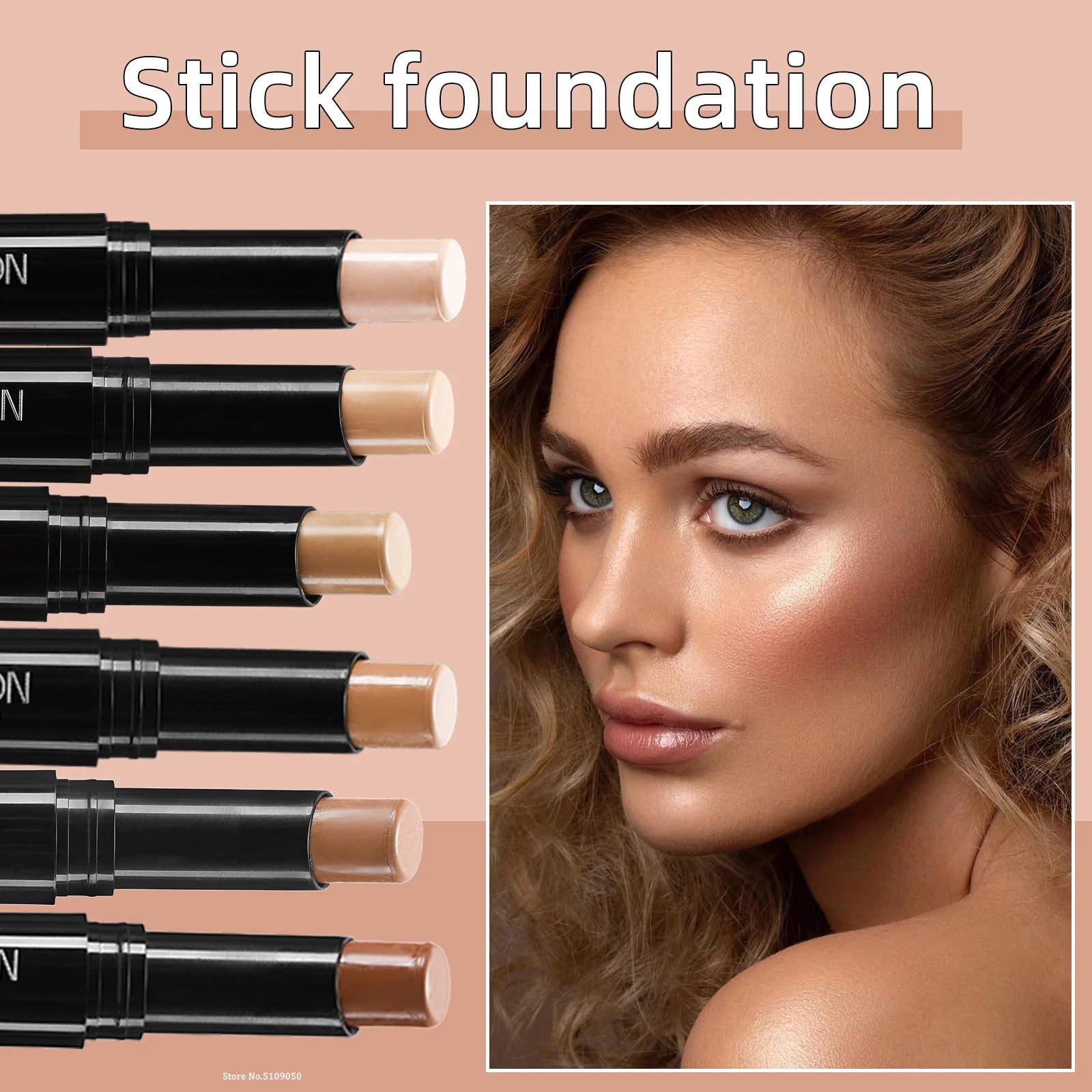 6 Color Face Concealer Contouring Stick Face Bronzer Beauty Contour Makeup Base Foundation Cream Matte High Coverage Cosmetics