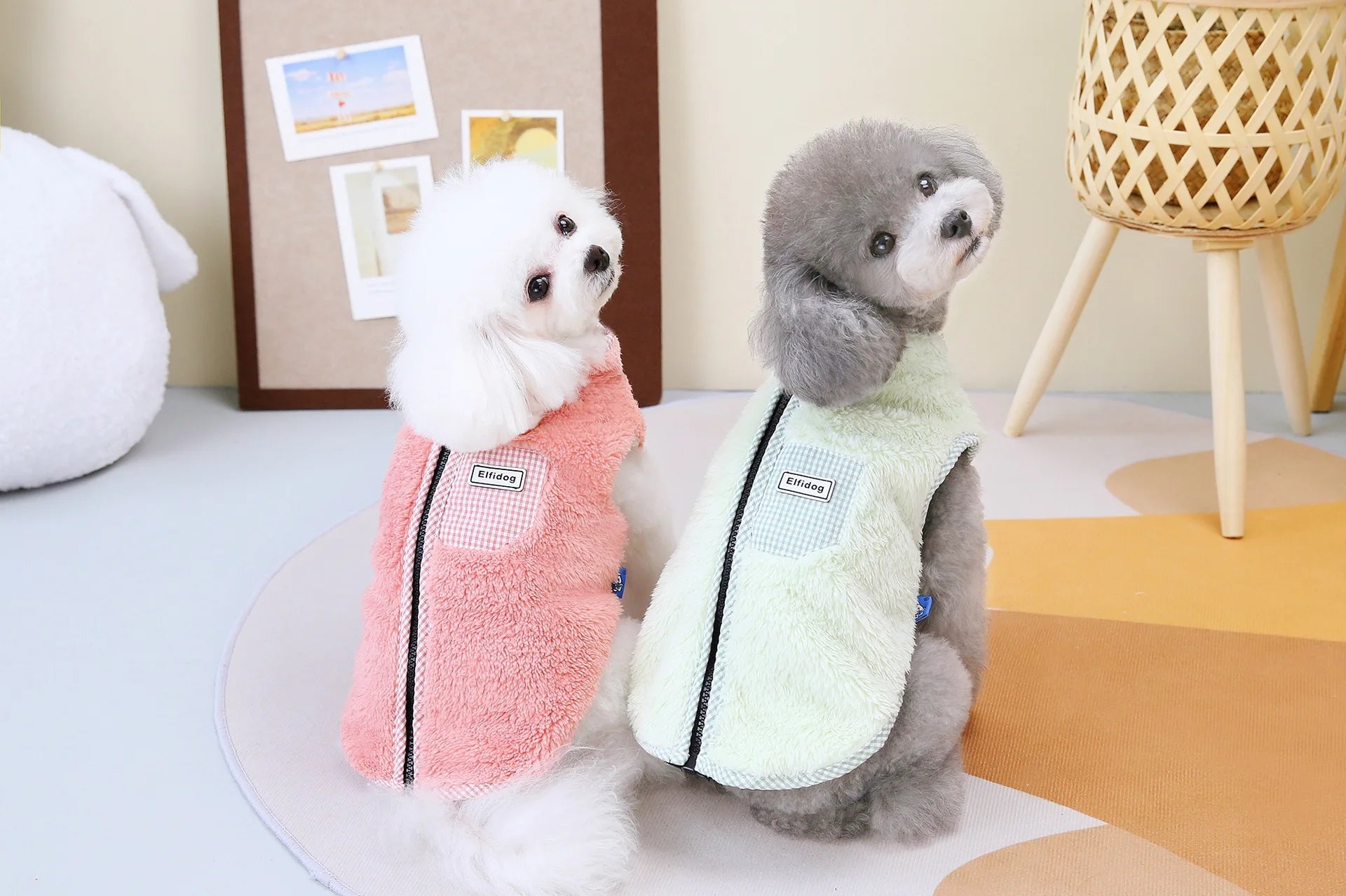 Zipper  Shi Tzu Sweater Clothes For Small Medium Dogs Pet Fur Vest Outfit French Bulldog Autumn Winter Jackets XS 3XL Cats Goods