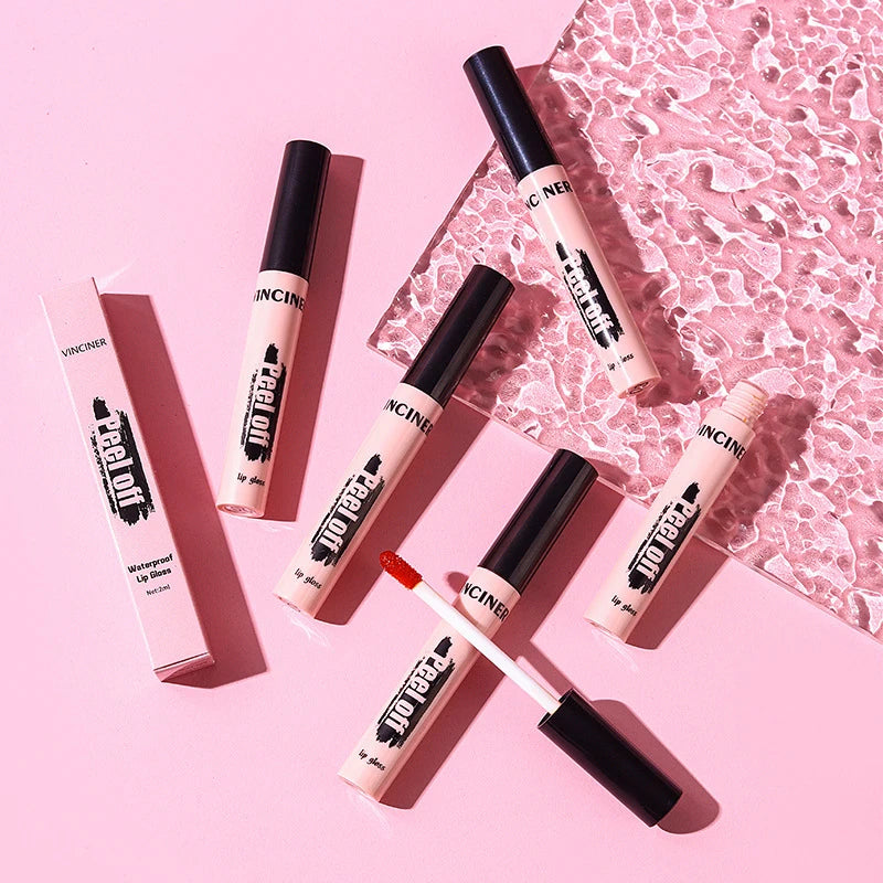 Peel Off Lipstick Matte Pink Tattoo Lip Gloss Waterproof Lipliner Long Lasting Matte Brown Lip Tint Tear-off Lip Stain Cosmetics