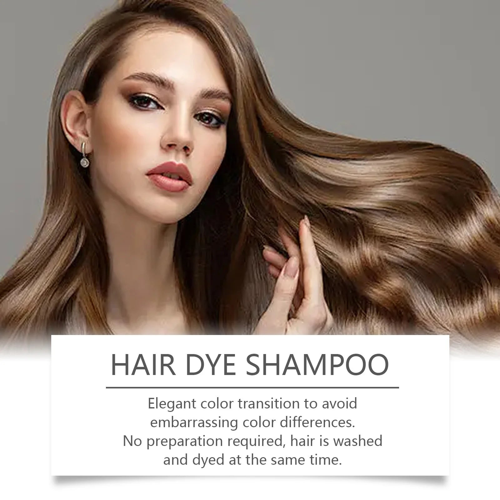 Hair Dye Shampoo Lasting Easy To Color Deep Nourishing Moisturizing Reduce Scalp Irritation Repair Damage Hair Coloring Products