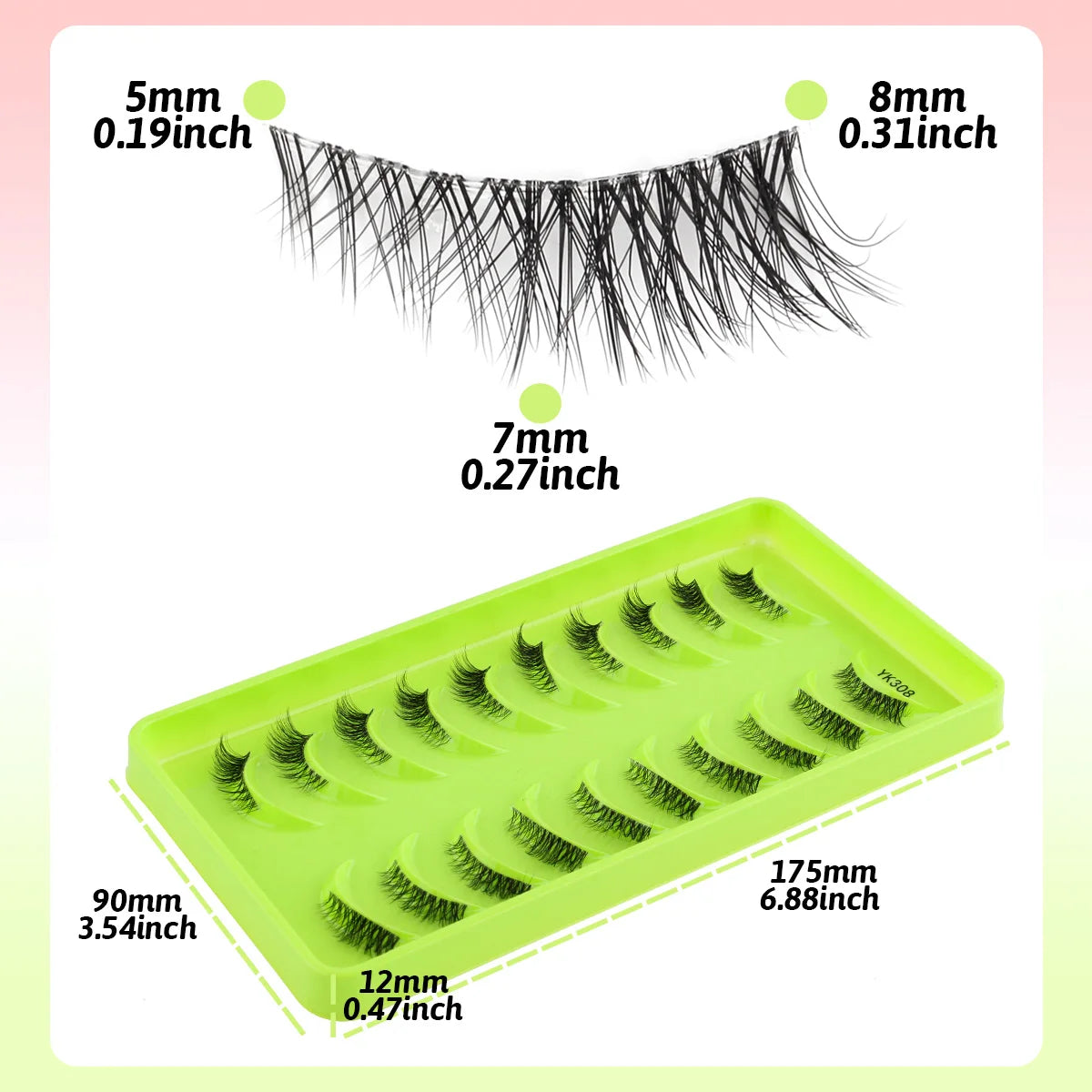 Fake Eyelashes Hot 3/10 Pairs Half Lashes Cat Eye Natural Long Fluffy 3D Mink Lashes Handmade Make up Tools maquillaje Faux Cils