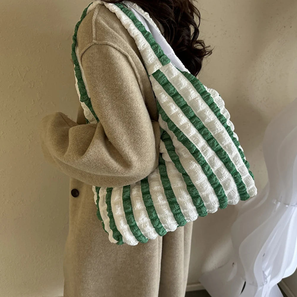 Elegant Handbag Pleated Cloud Bag Female Candy Color Large Capacity Shoulder Bag Handbags Shopping Girls Pouch Tote Bolsas