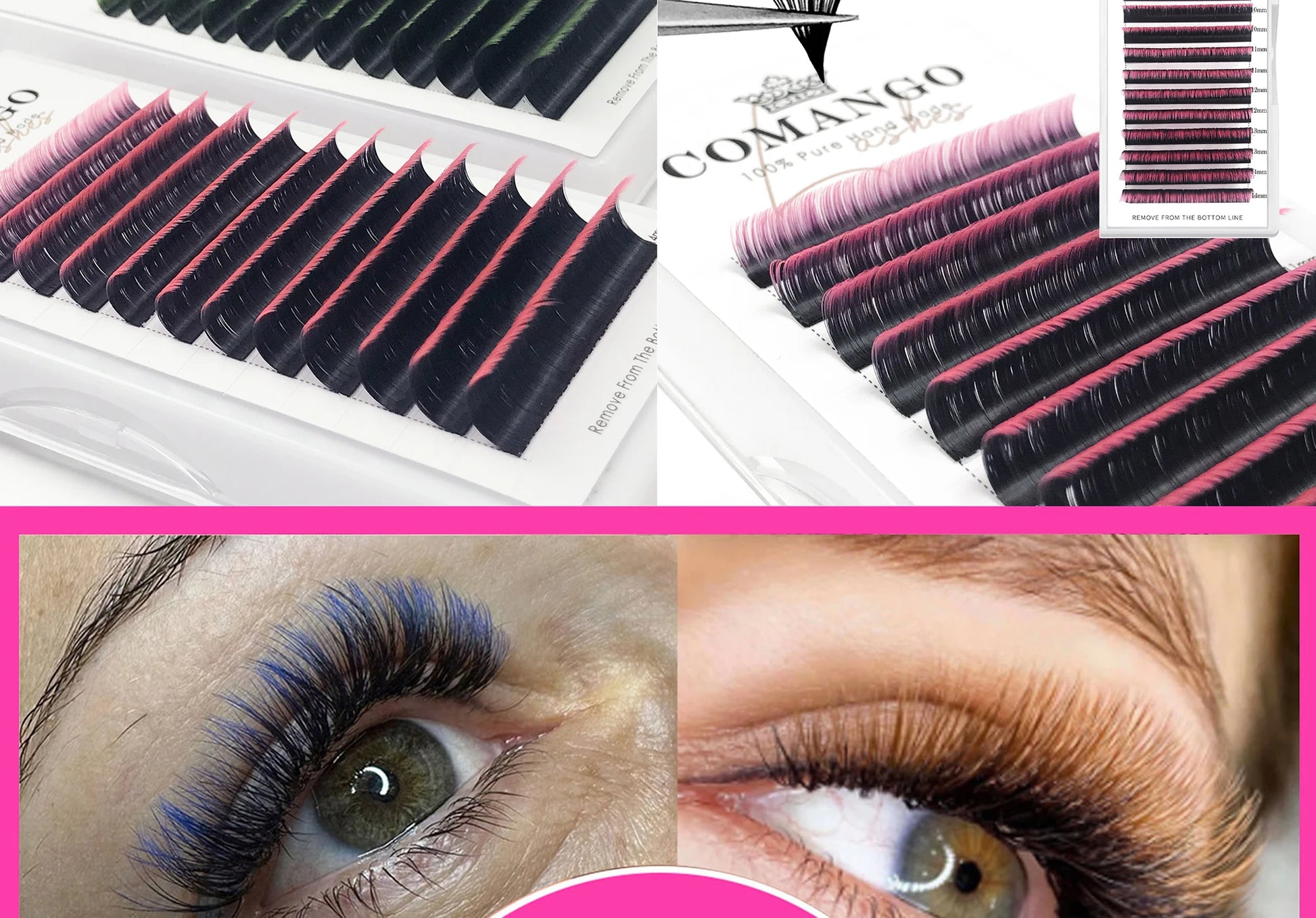 Dark Brown Easy fan Eyelash Extension Mix Mink Individual Ombre Eyelash Lashes High Quality Colorful Blooming Lashes Extension
