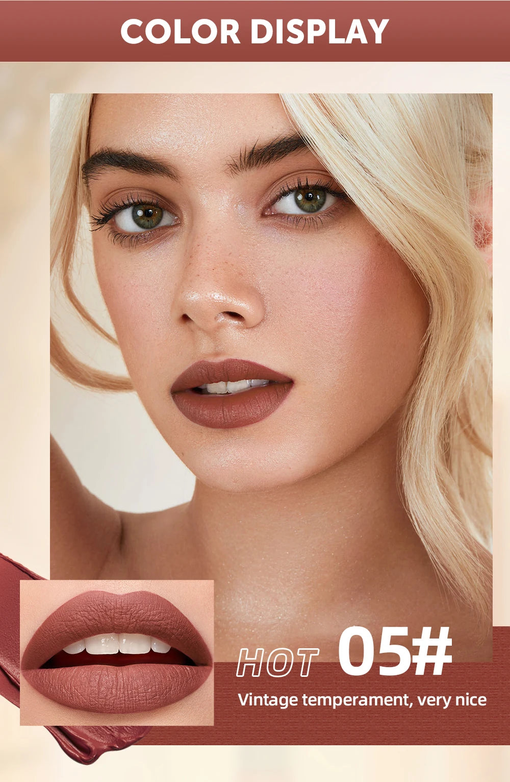 QIBEST 1PC Sexy Matte Lipstick Waterproof Long Lasting Color Rendering Non-stick Velvet Lips Liner Pencil Woman Makeup Cosmetics
