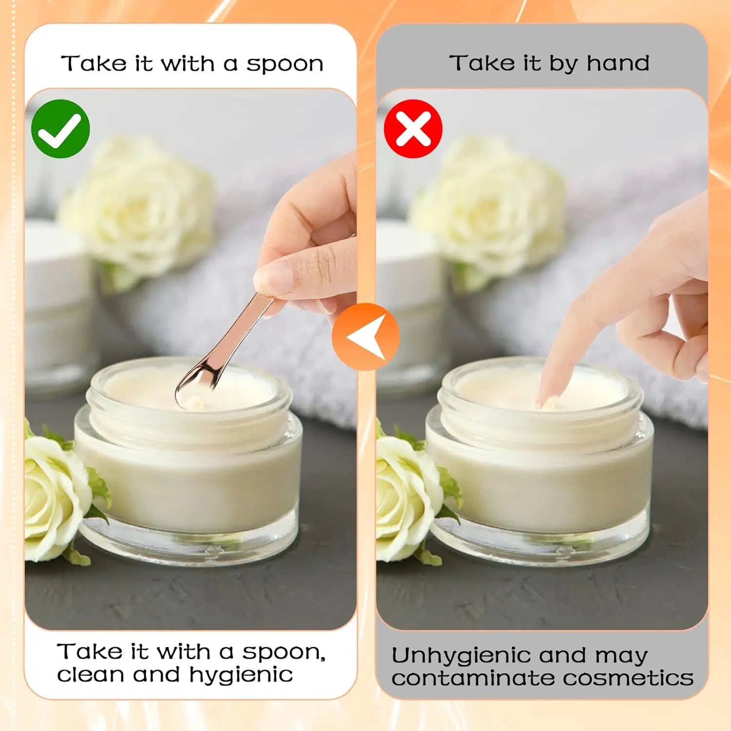 1Pcs Metal Makeup Spatula Mini Spoon Eye Cream Massage Sticks Beauty Scoop for Facial Cosmetic Face Cream Reduce Eye Wrinkles