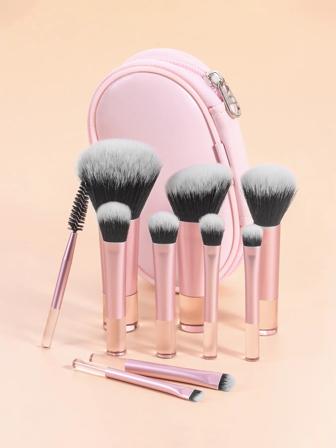 10 color Mini makeup brush Travel portable Makeup Tool - Palm Brush Professional Makeup tool set gift