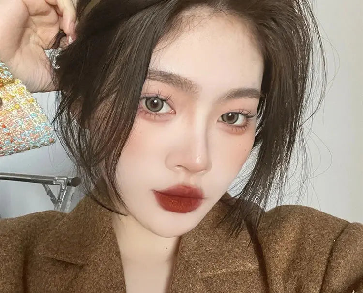 Dyeing Lip Gloss Matte Makeup Moisturizer Liquid Lipstick Waterproof Long Lasting Red Velvet Lip Tint Korean Make Up Cosmetic