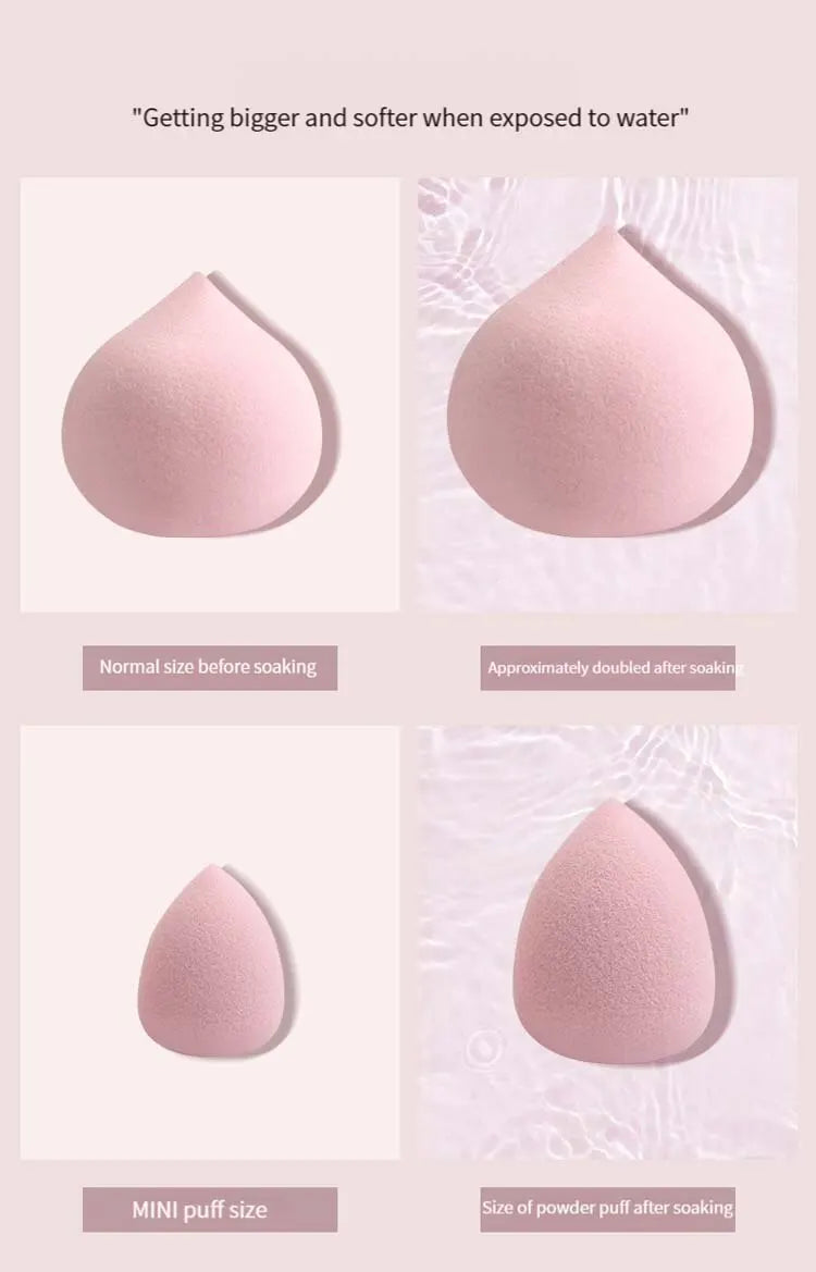 Mini Cosmetic Egg 5 PCs Wet and Dry Dual Use Foam Large Powder Puff Makeup Tools Makeup Blender