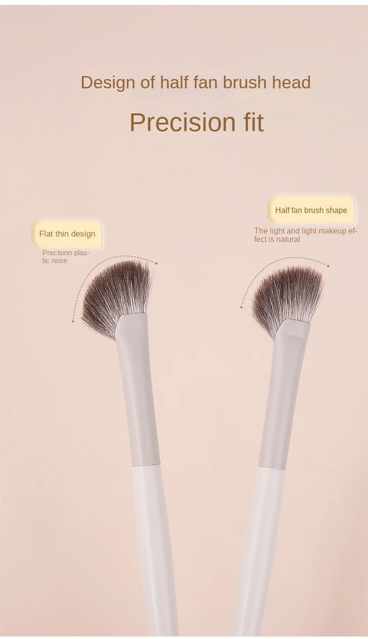 Fan Sector Nose Shadow Brush Angled Nose Alar Contour Smudge Highlighting Shadow Makeup Brushes Sickle Goat Hair Make up Brush
