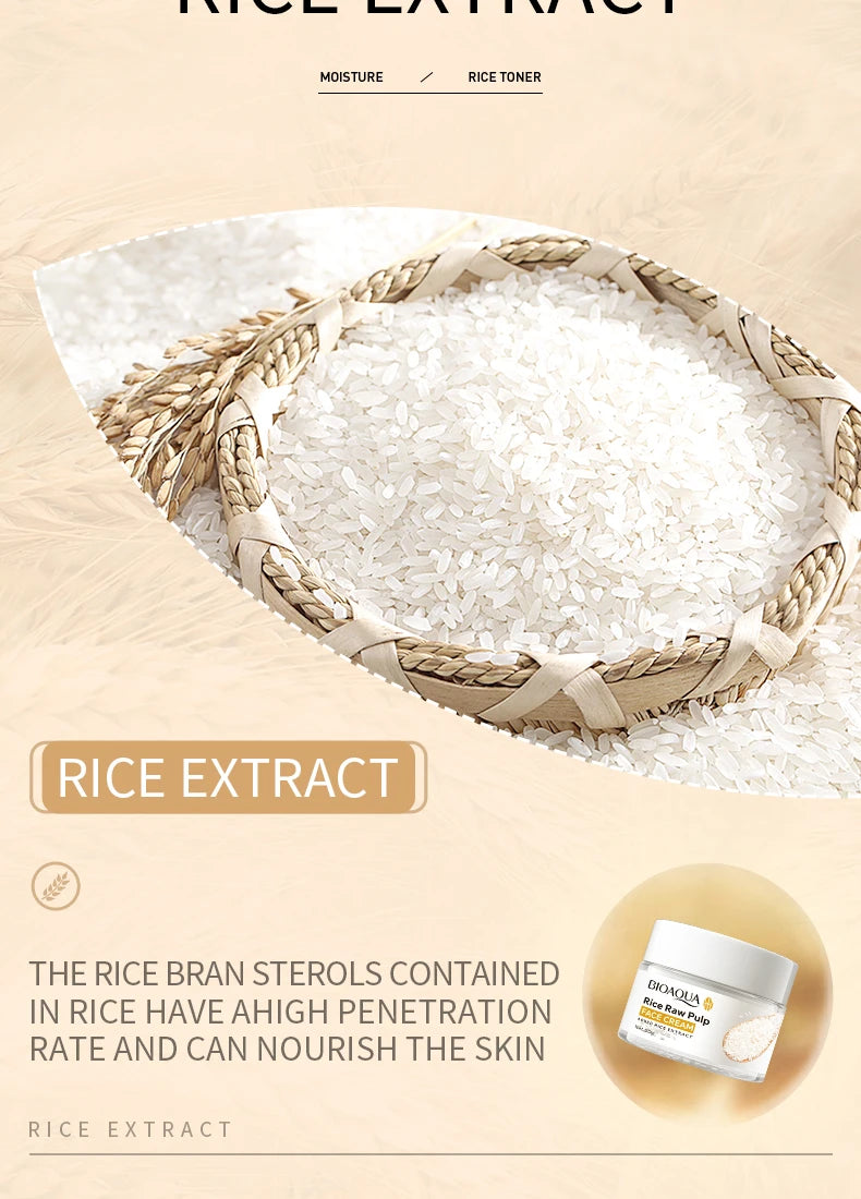 Rice Puree Face Cream Moisturizing Hydrating Whitening Face Cream Original Korean Face Beauty Skincare