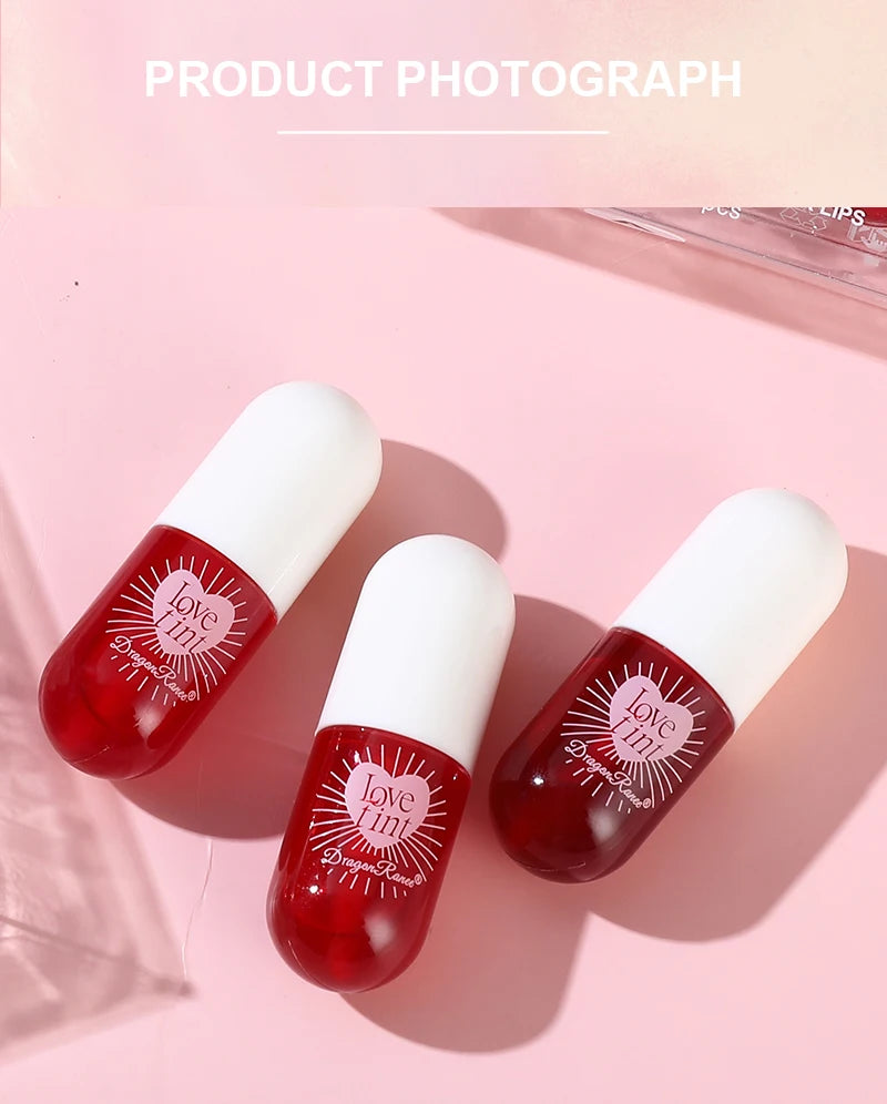 Mirror Lipstick, Water-Dyed Lip Liquid, Lip Glaze, Water-Glossy Mirror Glass Lipstick, Long-Lasting, Not Easy to Stick to the Cup, Lip Glaze, Light and Compact Lip Glaze