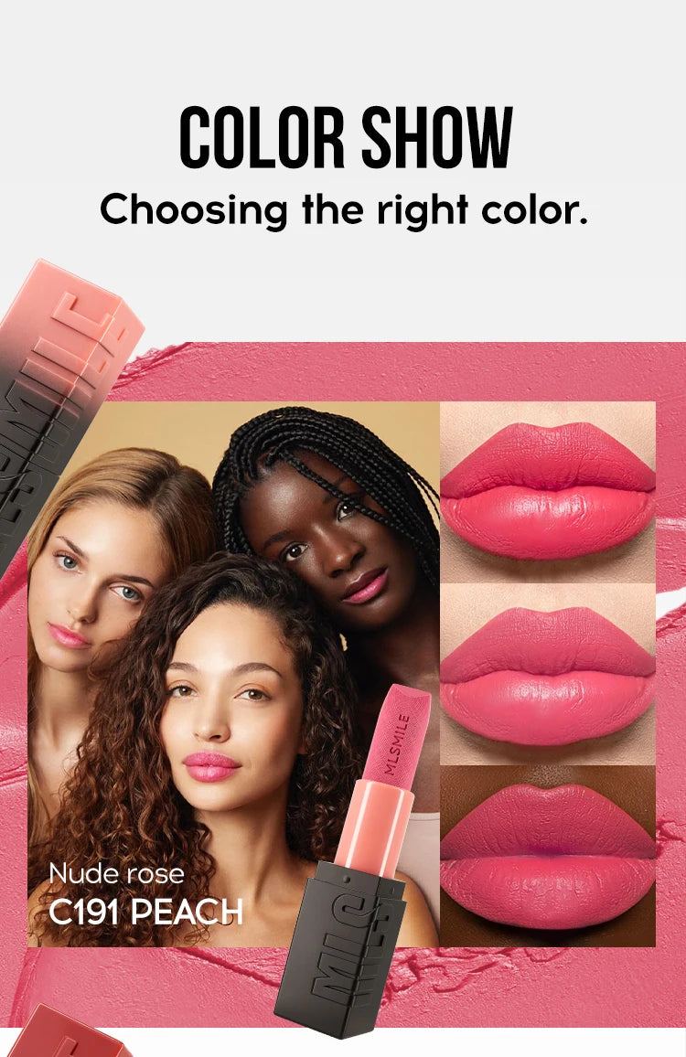 Velvety Matte Lipstick, Richly Pigmented With A Satin Finish Long-Lasting Matte Lip Gloss, Full Coverage Creamy Lipstick