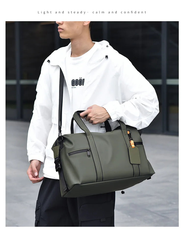 New Cross-border Large Capacity Men's Business Travel Tote for Commuting, Water-resistant Gym Bag for Sports and Fitness