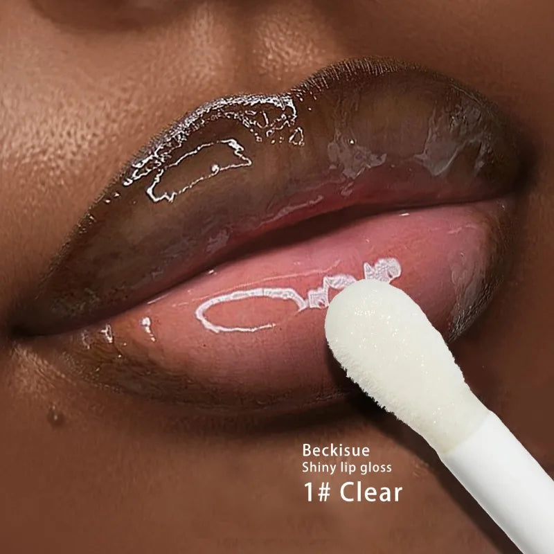 Translucent Black Sugar Lip Oil Water Gloss Jelly Mirror Lip Glaze Lipstick Lip Make Up Women Beauty Nonstick Cup  Lip Gloss