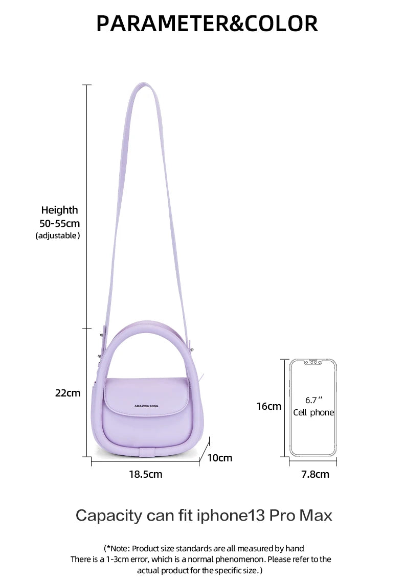 Amazing Song Soft Bag Medium Size Soft Bag Family Lipstick Bag Messenger leather cute bag