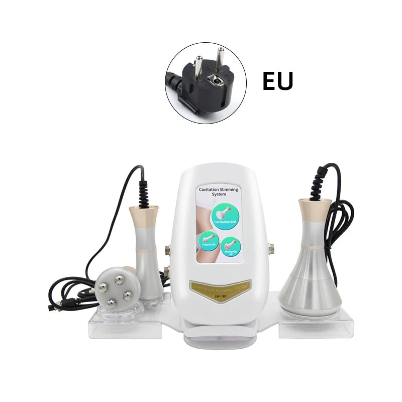 Ultrasonic 80KHz 3 in 1 Cavitation RF Facial Body Shaping Massage Fat Cellulite Skin Tightening Loss Burner Lifting Beauty Devic