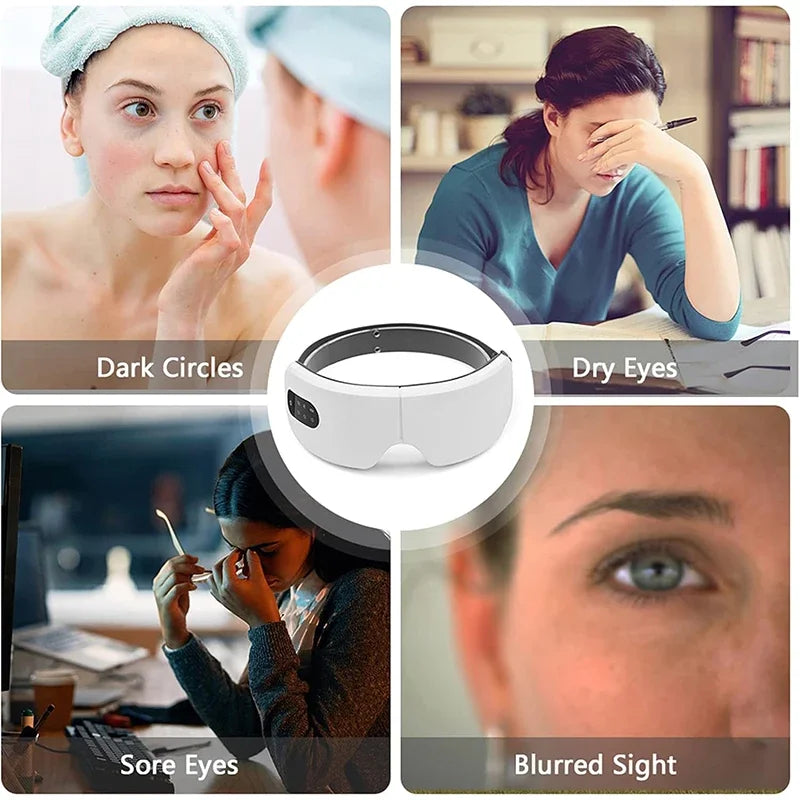 4D Eye Massager Smart Airbag Vibration Electric Eye Massage Instrument Eyes Care Glasses Beauty With Bluetooth Music Health Care