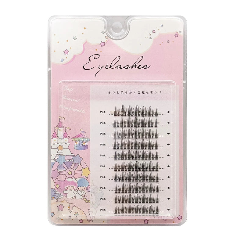 3D New Spikes Eyelashes Fishtail Cluster Eyelashes Personality Eyelash Extension Eyelashes Bundle Professional False Eyelashes