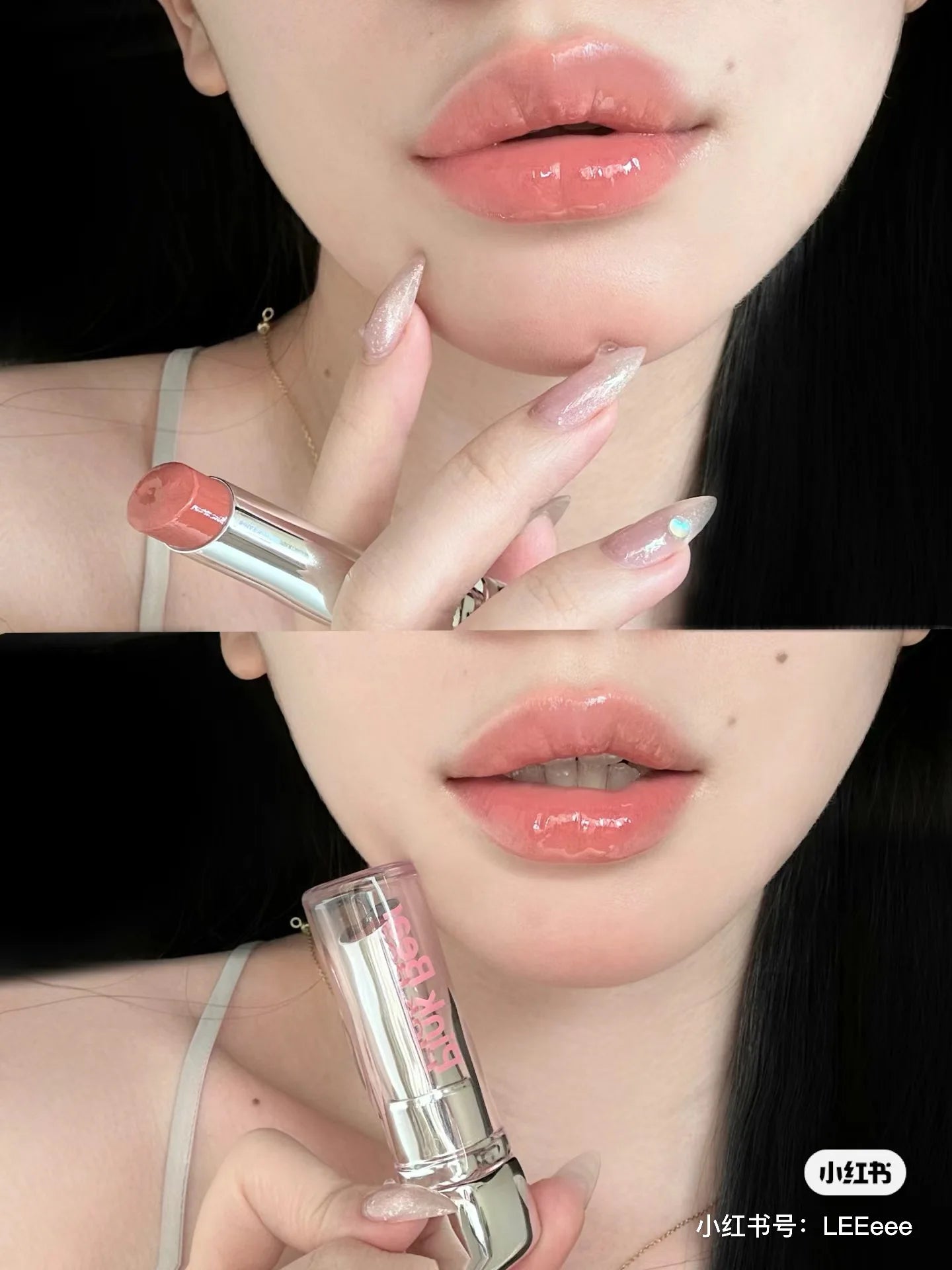 Pink Bear Water Essence Solid Lipgloss Moisturizing Mirror Lip Glaze LipSugar Light Lipstick Light Sensation Beauty Makeup