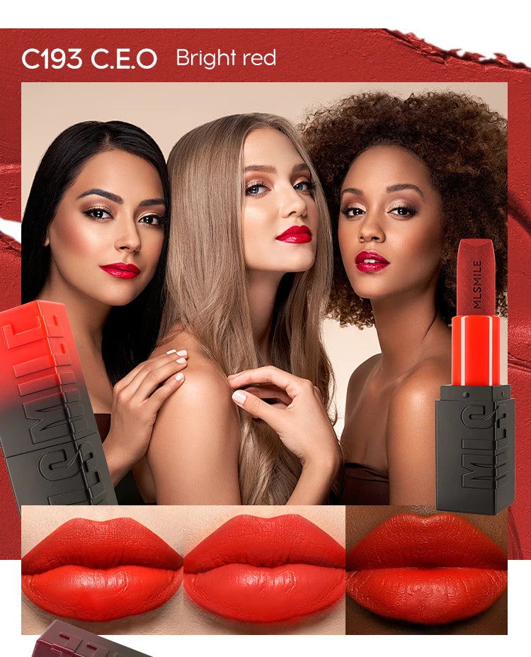 Velvety Matte Lipstick, Richly Pigmented With A Satin Finish Long-Lasting Matte Lip Gloss, Full Coverage Creamy Lipstick