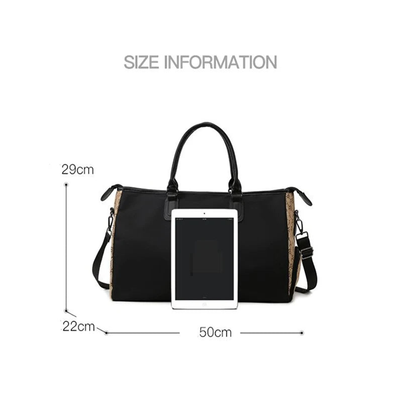 Short Distance Large Capacity Hand-held Travel Bag Crossbody Women's Luggage Storage Bag New Style Fashionable casual Bag